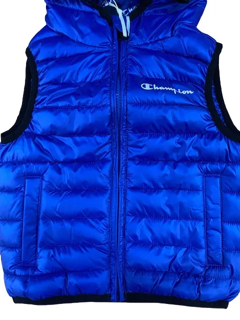 Champion Gilet con cappuccio Unisex da ragazzi Legacy Outdoor Light Small Logo 306486 BS071 ETR bluette