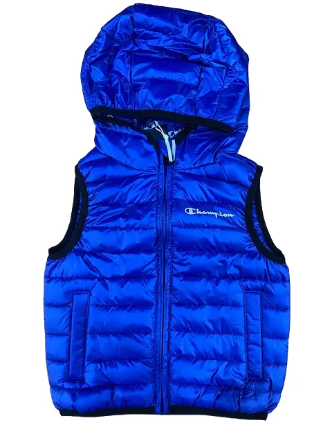 Champion Gilet con cappuccio Unisex da ragazzi Legacy Outdoor Light Small Logo 306486 BS071 ETR bluette