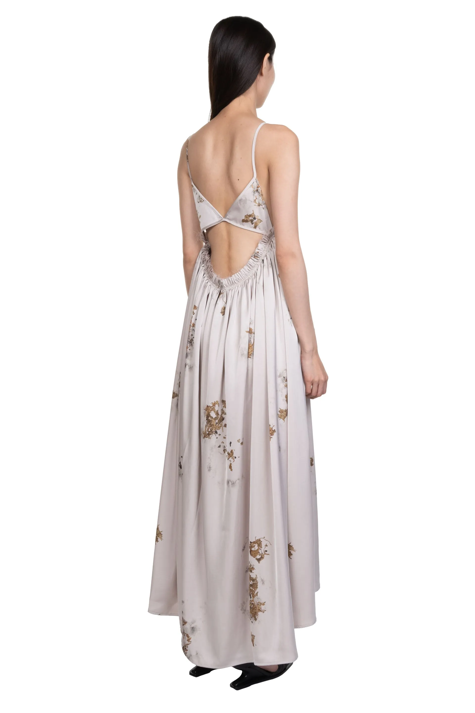 Chinese Medicine Print Camisole Volume Maxi Dress