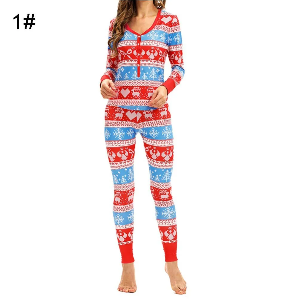 Christmas Pajamas Matching Family Pyjamas Women  Pajamas Sets Top Pants Sets Full Length Regular Soft Printed Sets Sleepwear