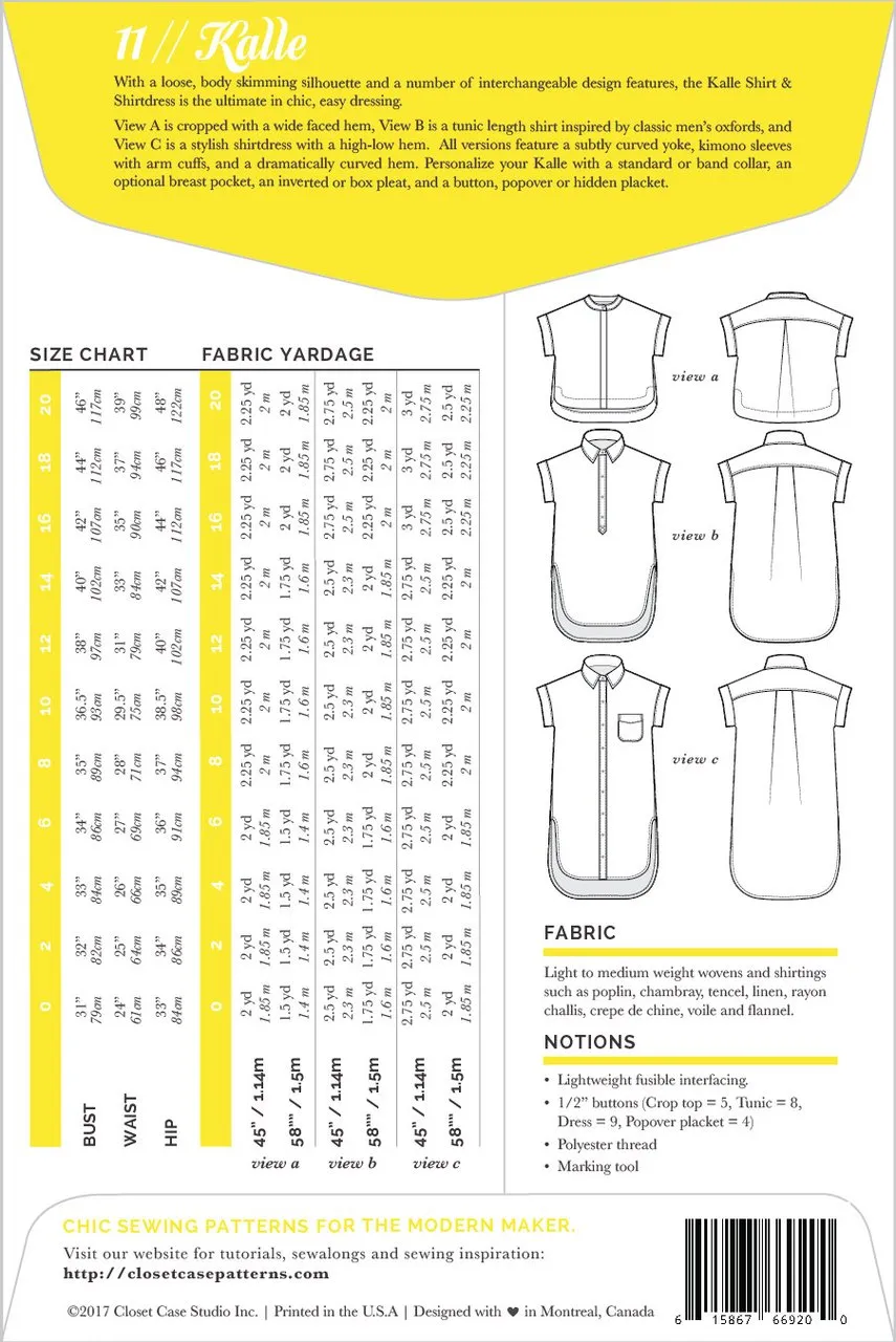 Closet Core Patterns - Kalle Shirt