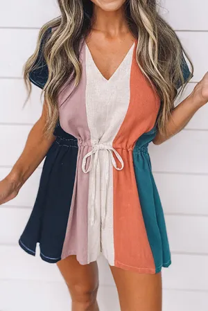 Colorfull Striped Playsuit Romper