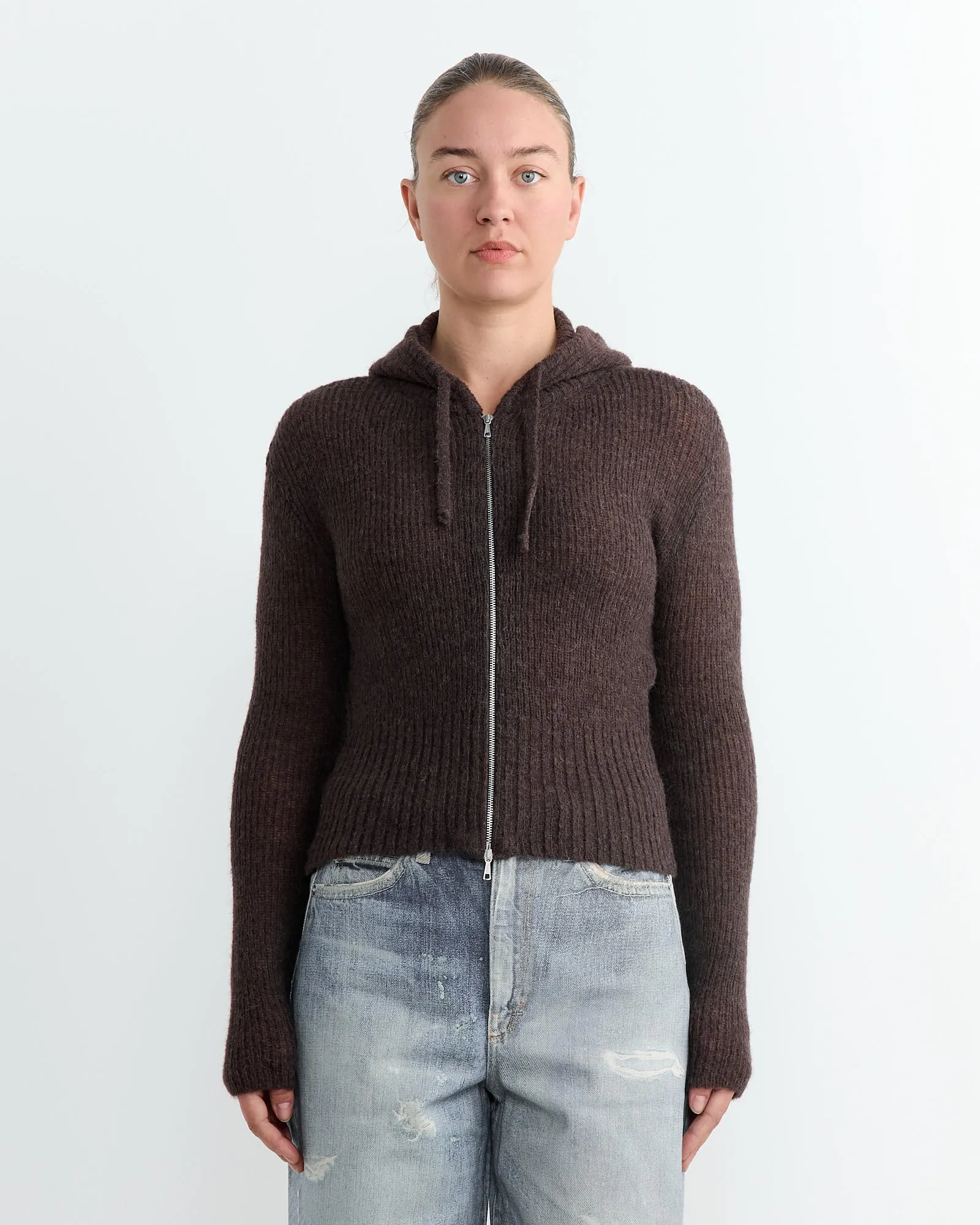 Compact Hoodie in Smokey Brown