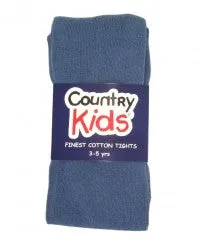 Country Kids Luxury Cotton Tights Slate Blue