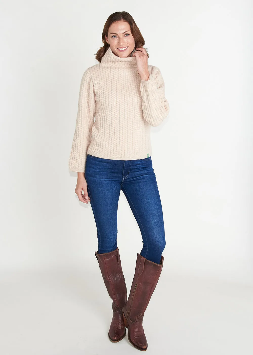 Cresta Cable Knit Sweater - Natural