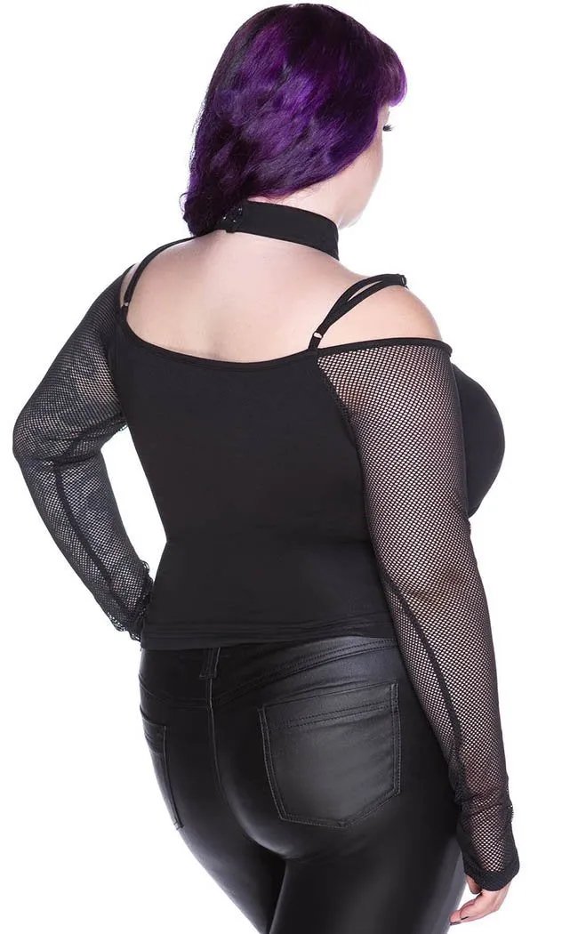 Death Card Fishnet Top