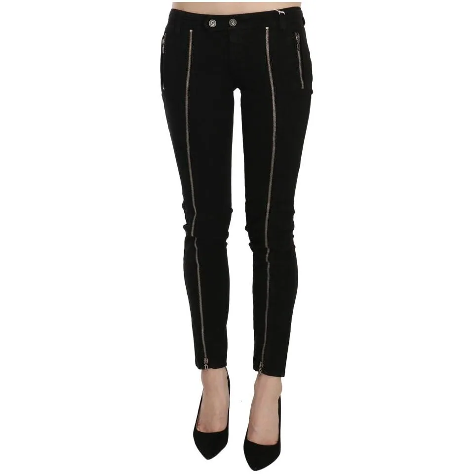 Dolce & Gabbana Chic Black Low Waist Slim Fit Skinny Jeans