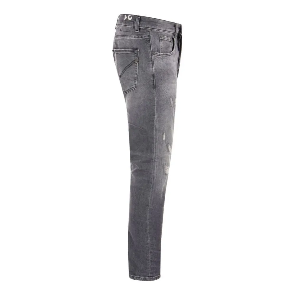 Dondup Chic Grey Dian Jeans with Distressed Detailing