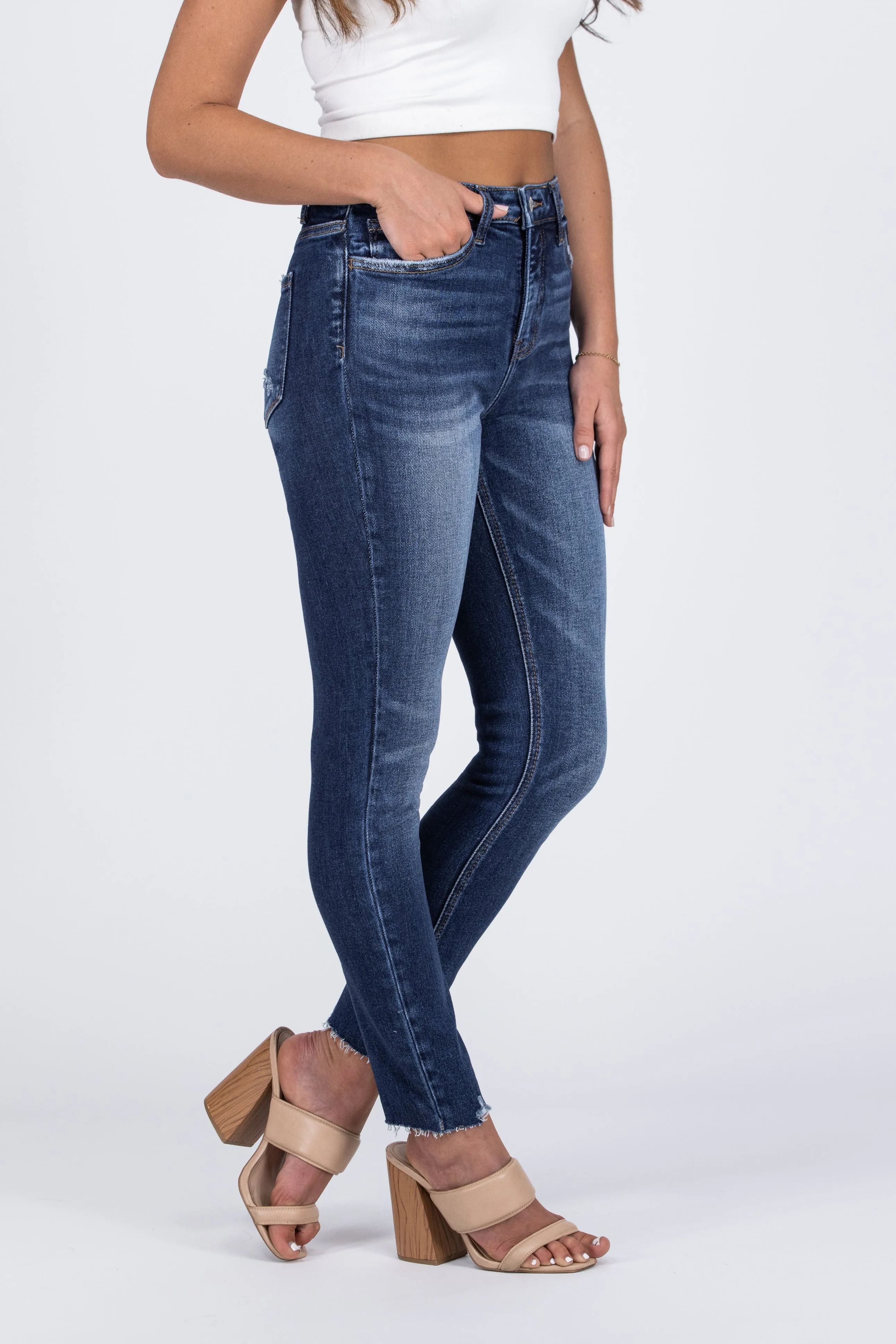 Don't Want To Miss Out from Lovervet: High-Rise Crop Skinny Fit Denim