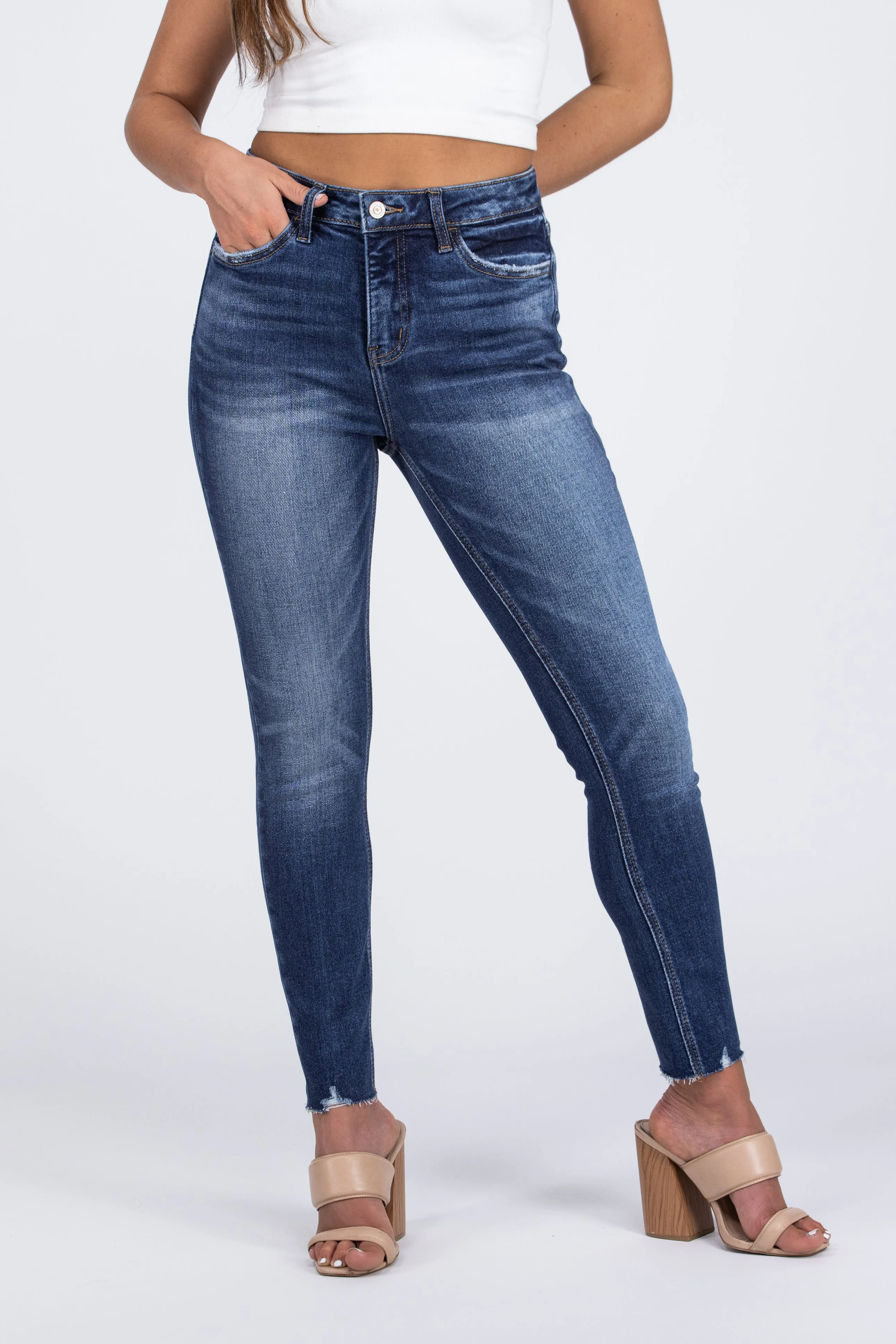 Don't Want To Miss Out from Lovervet: High-Rise Crop Skinny Fit Denim