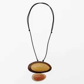 Duel Oval Wood Willa Pendant