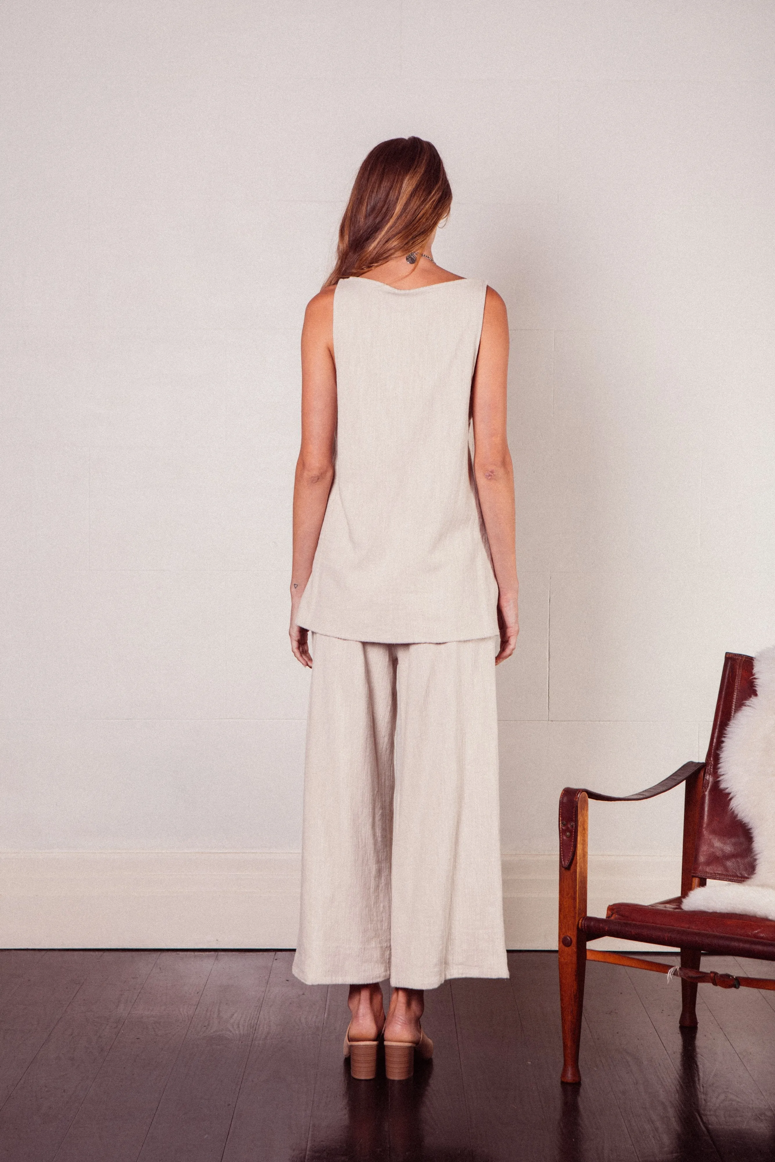 Echoe Lounge Linen Pants in Sand