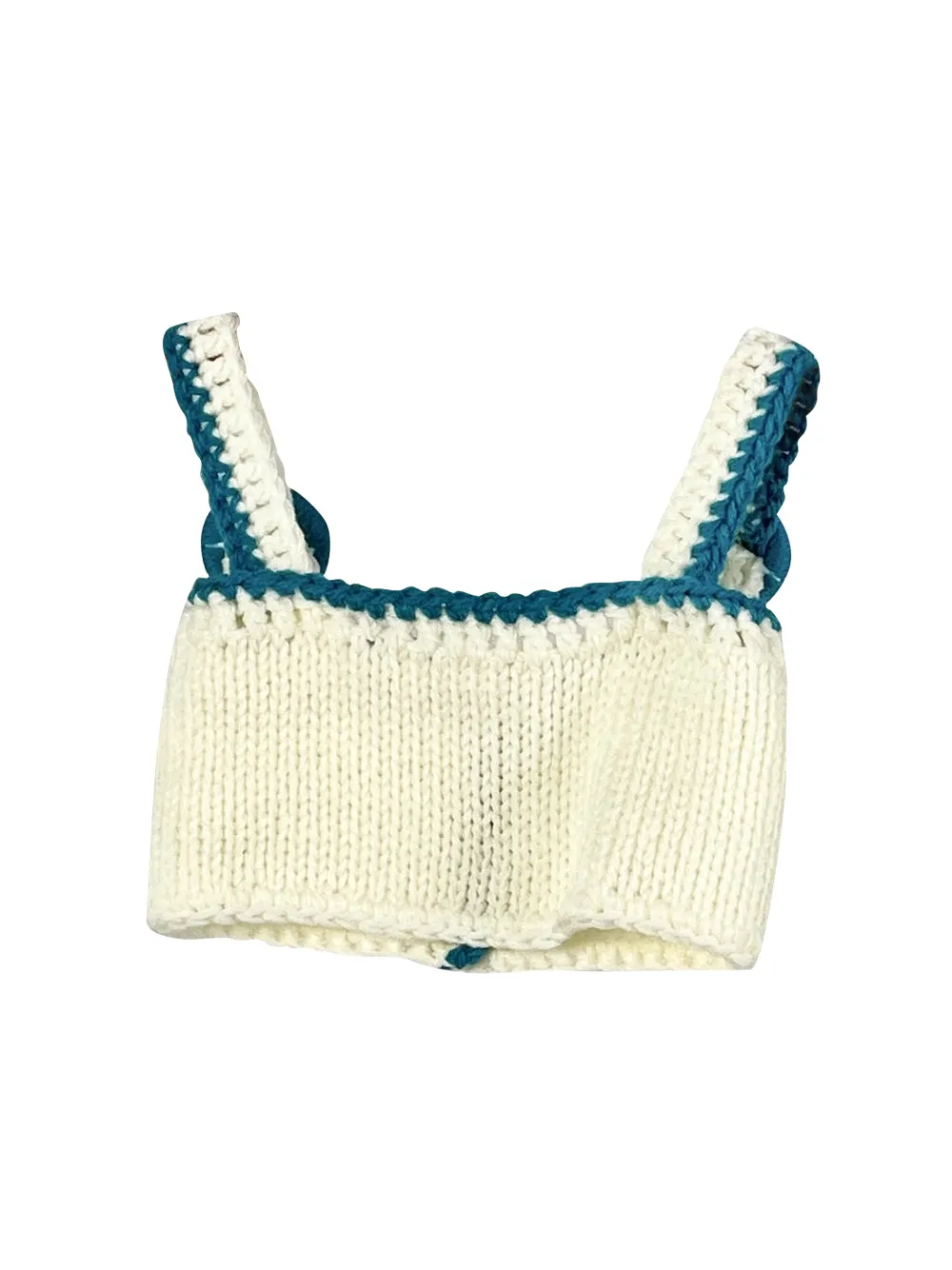 Ecru x Blue Knitted Camisole