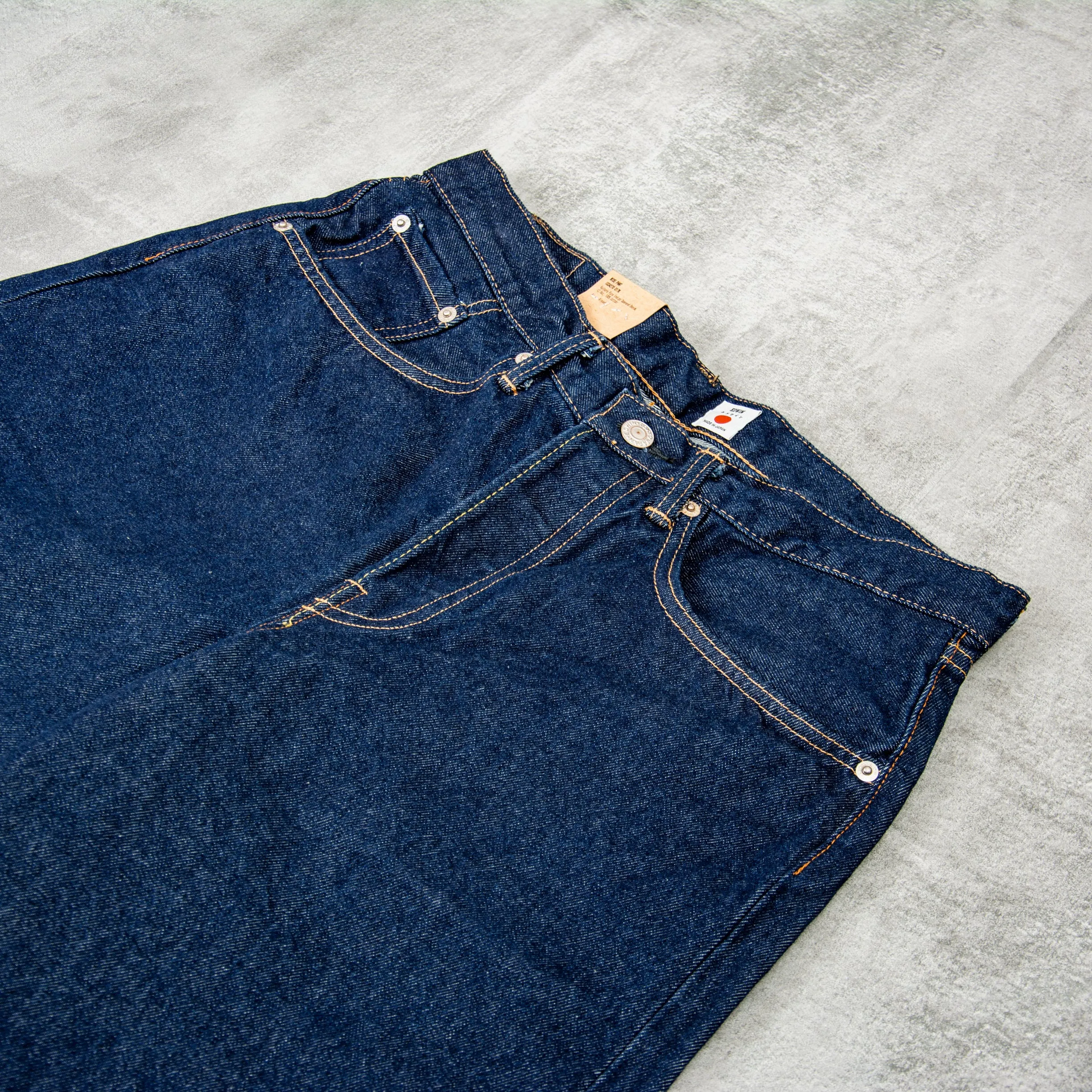 Edwin Wide Pant Jeans Kaihara Opened Denim - Blue Rinsed