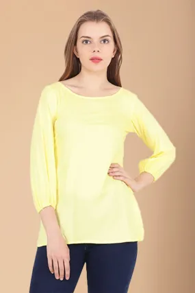 Elasticated Sleeved Top