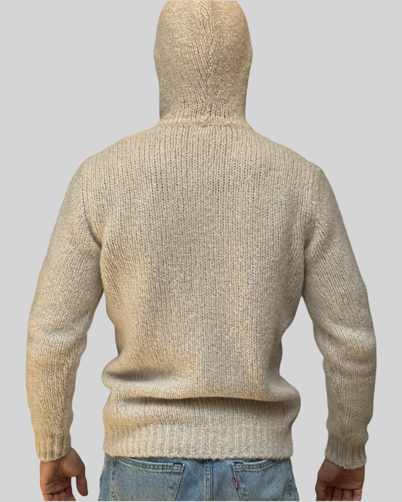 ELEVENTY Full Zip Hooded Sweater Cash/Alpaca/Silk | SABBIA