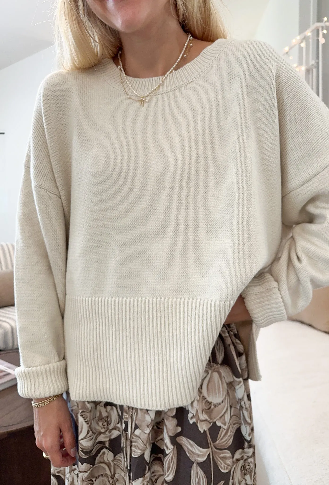 Esther Side Slit Sweater