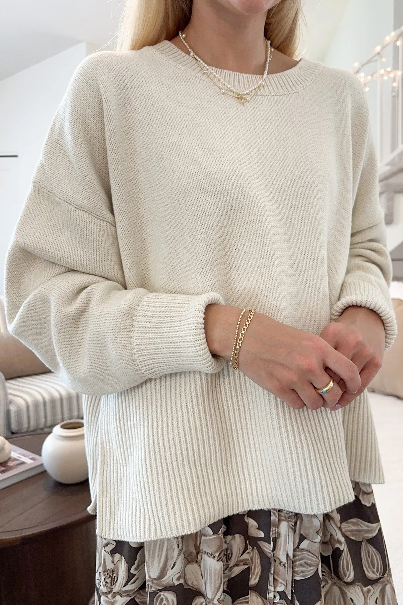 Esther Side Slit Sweater