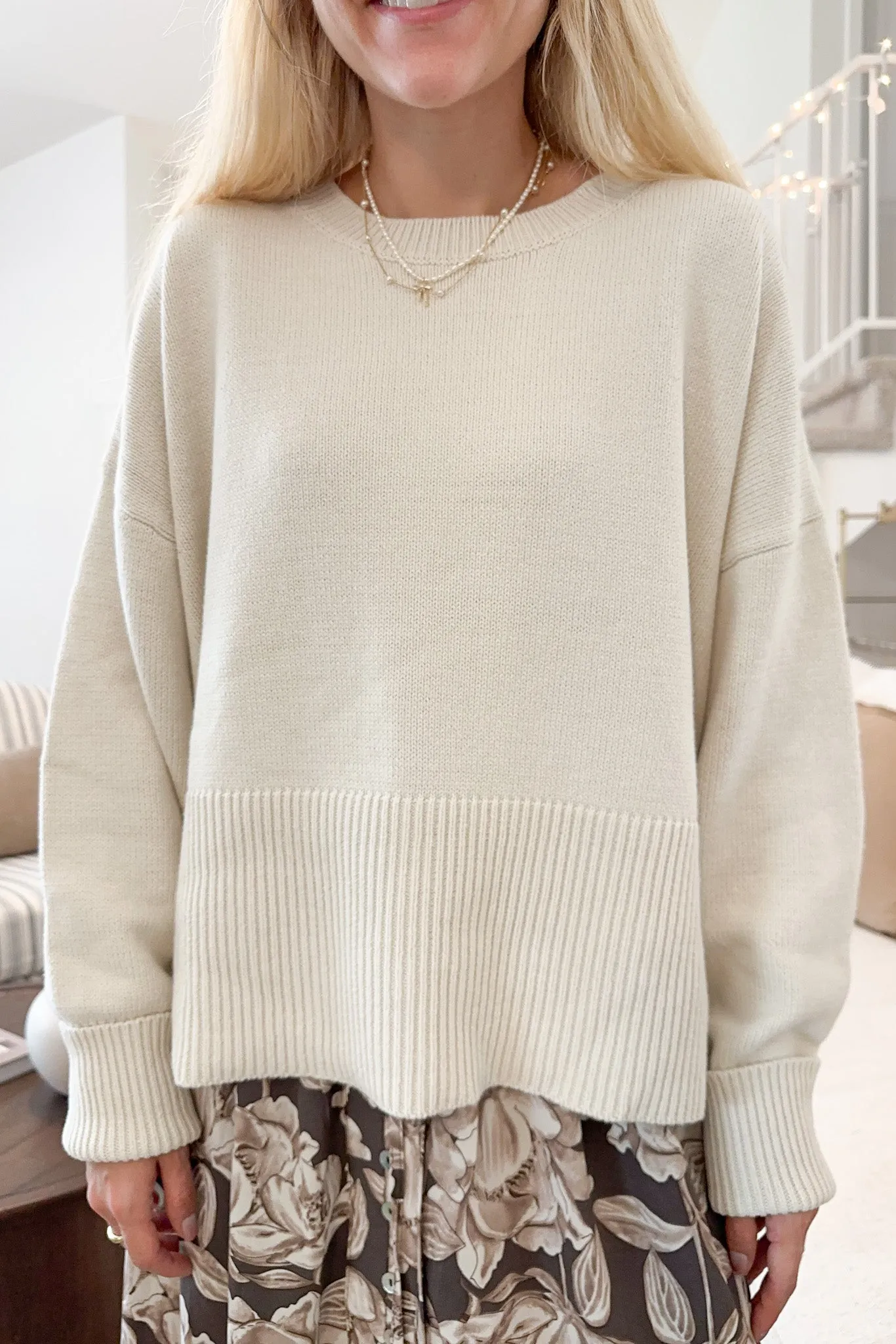 Esther Side Slit Sweater