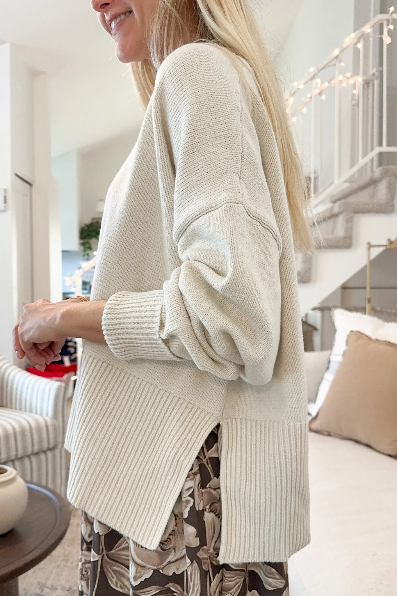 Esther Side Slit Sweater