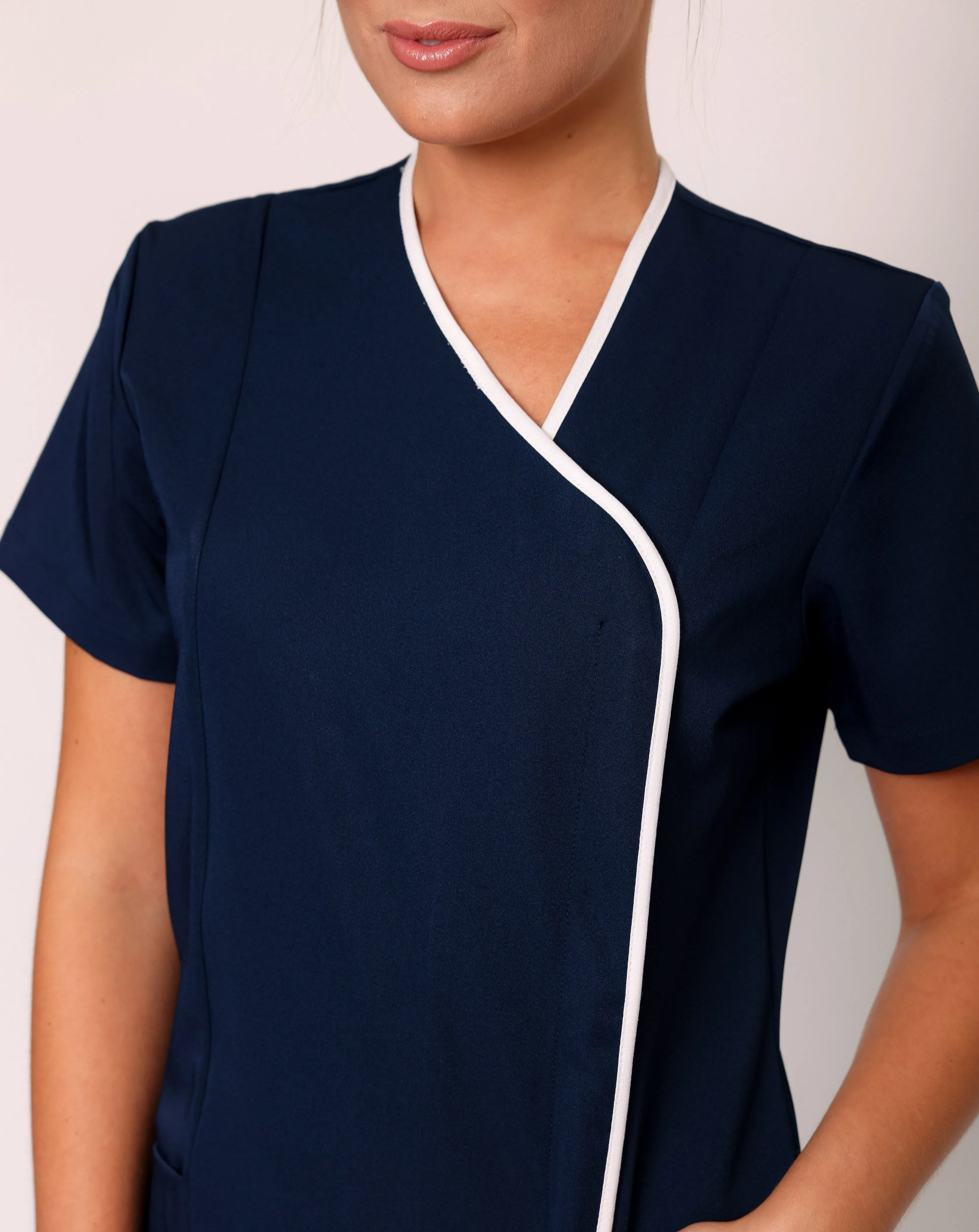 Eternity Women's Healthcare Tunic - Navy / White