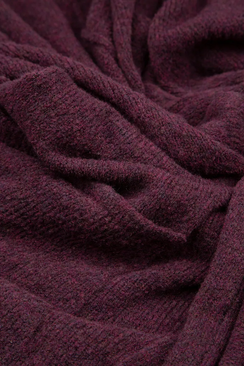 Exposed Seam Mulberry Wool Sweater