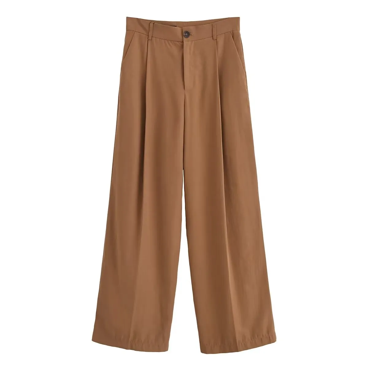 Fall Women Clothing Stylish Simple Casual Draping Long Pleated Pants