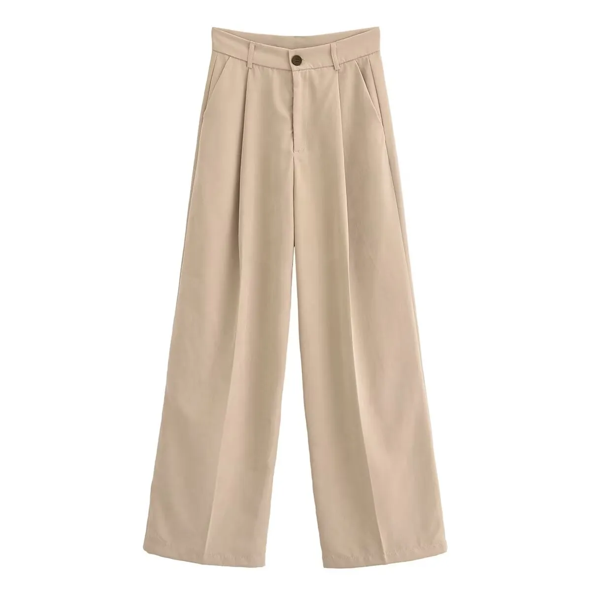 Fall Women Clothing Stylish Simple Casual Draping Long Pleated Pants