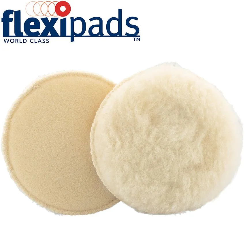 FLEXIPADS 125MM WOOL PAD WITH HOOK AND LOOP FLEX 40220