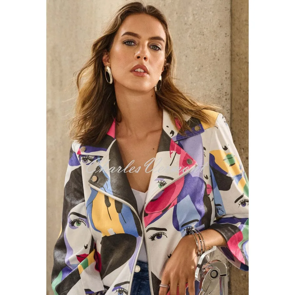 Frank Lyman Face Print Trapeze Jacket - Style 251909