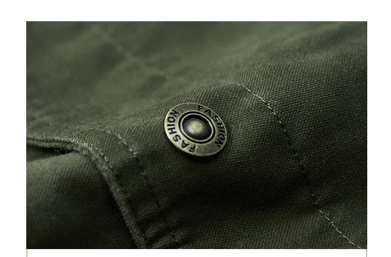 Funki Buys | Jackets | Men's Military Warm Zip Up Cotton Jacket