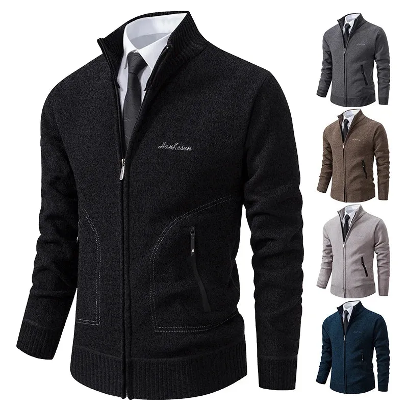 Funki Buys | Sweaters | Men's Casual Stand Up Collar Cardigans