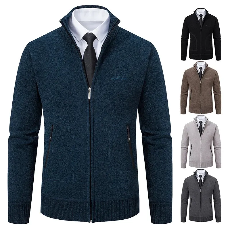 Funki Buys | Sweaters | Men's Casual Stand Up Collar Cardigans