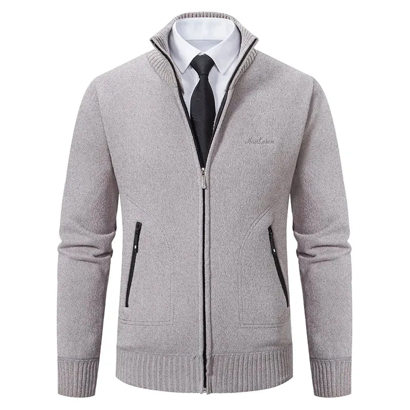 Funki Buys | Sweaters | Men's Casual Stand Up Collar Cardigans