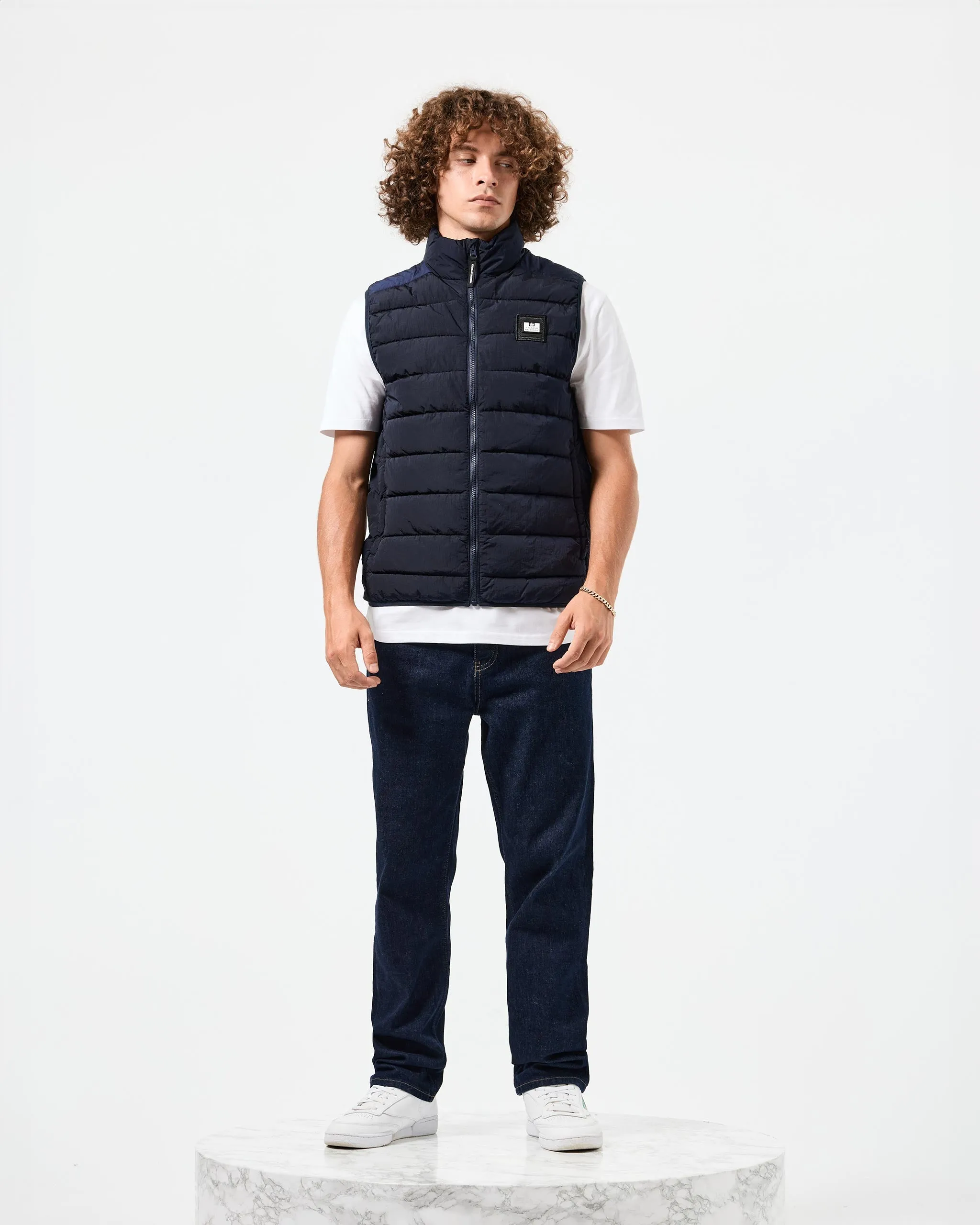 Gacha Padded Gilet Navy