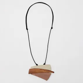 Geometric Wood Mary Pendant