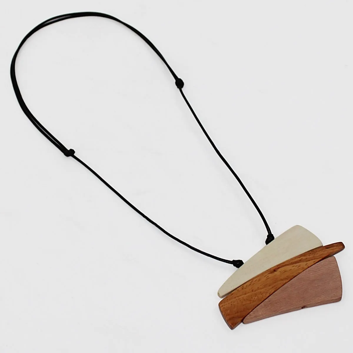 Geometric Wood Mary Pendant