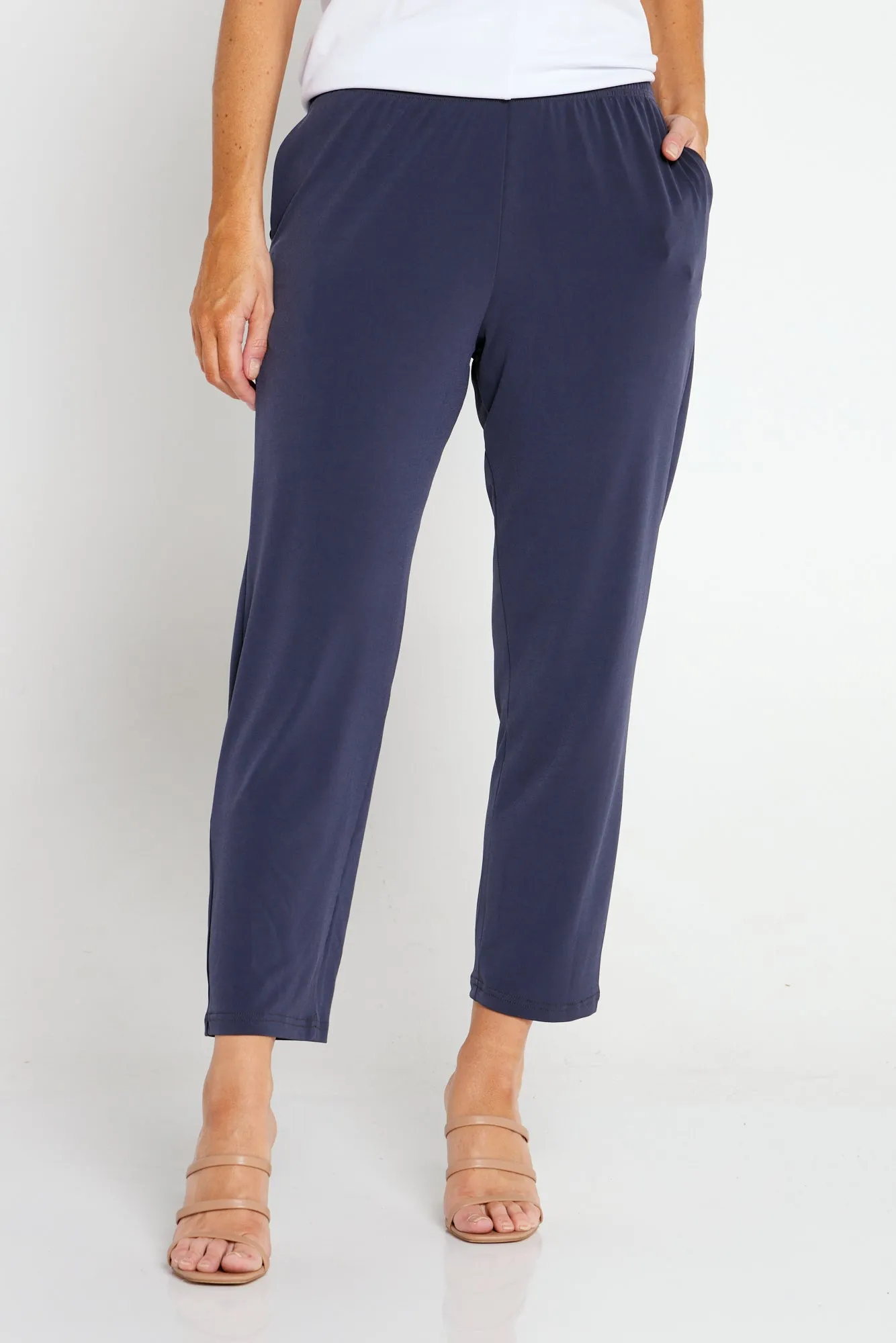 Gianna Pocket Pants Petite - Charcoal