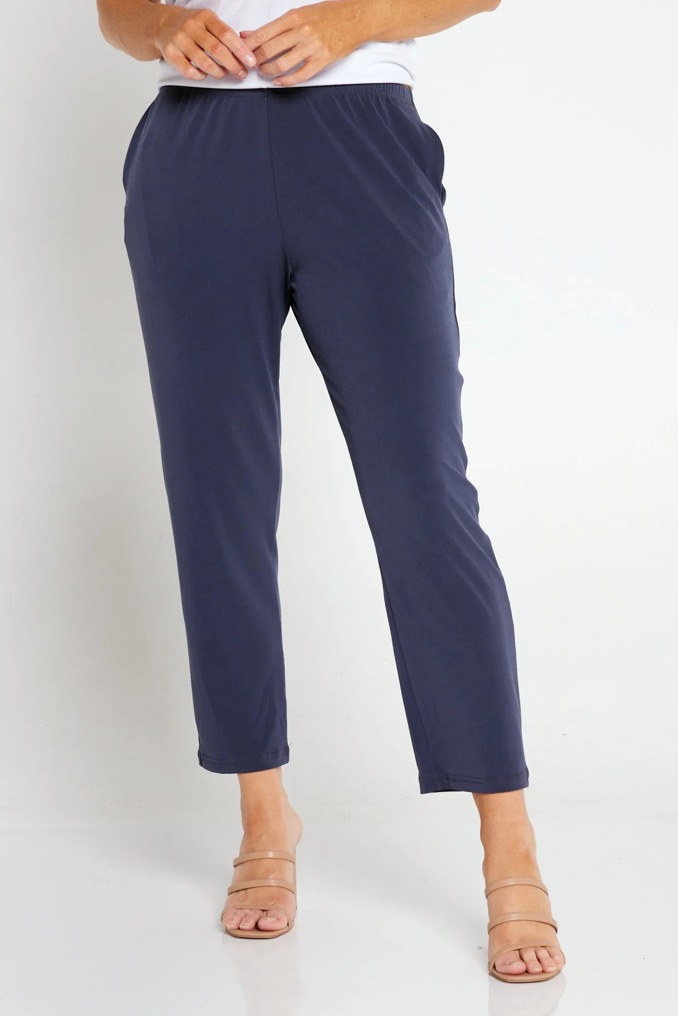 Gianna Pocket Pants Petite - Charcoal