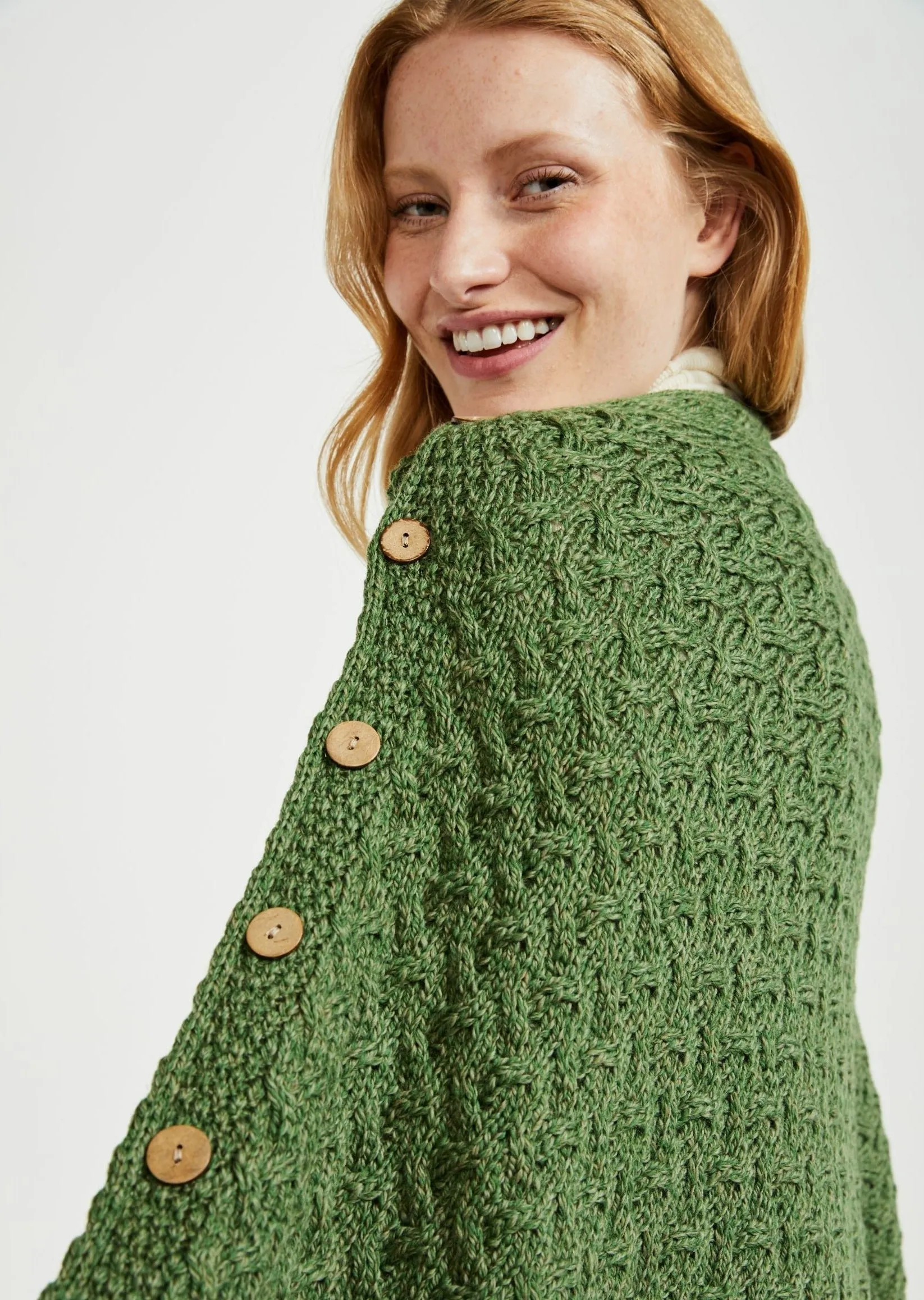 Glenbeigh Aran Cape | Green