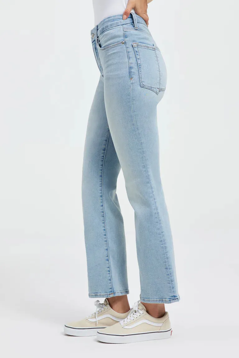 Good American GOOD LEGS CROP MINI BOOT JEANS - Indigo