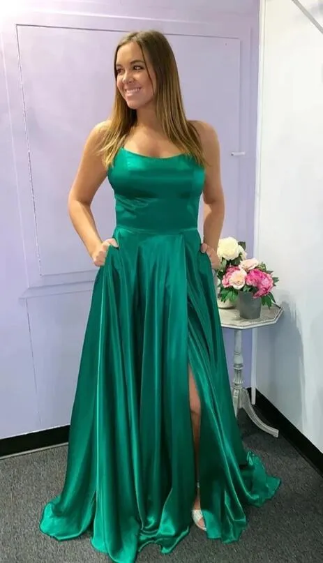 Green Prom Dresses Long, Evening Dress ,Winter Formal Dress, Pageant Dance Dresses, Back To School Party Gown, PC0586