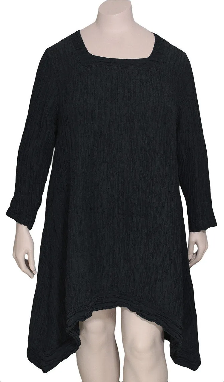 GRIZAS Silk Linen Square Neck Tunic / Dress