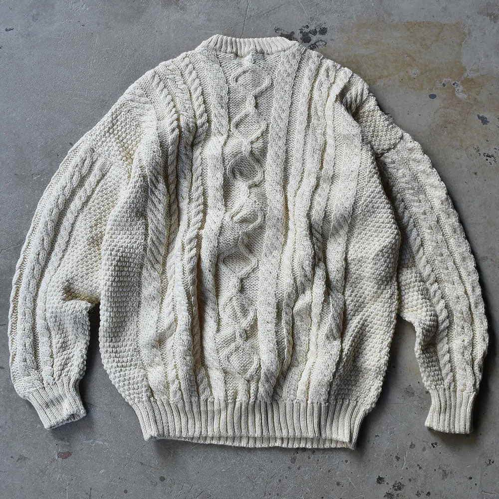 Guernsey WOOLLENS ハンドニット ウールセーター　アイルランド製　230123