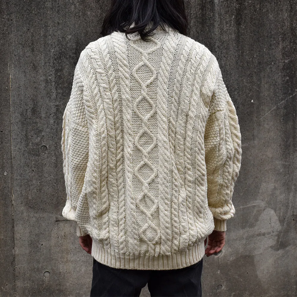 Guernsey WOOLLENS ハンドニット ウールセーター　アイルランド製　230123