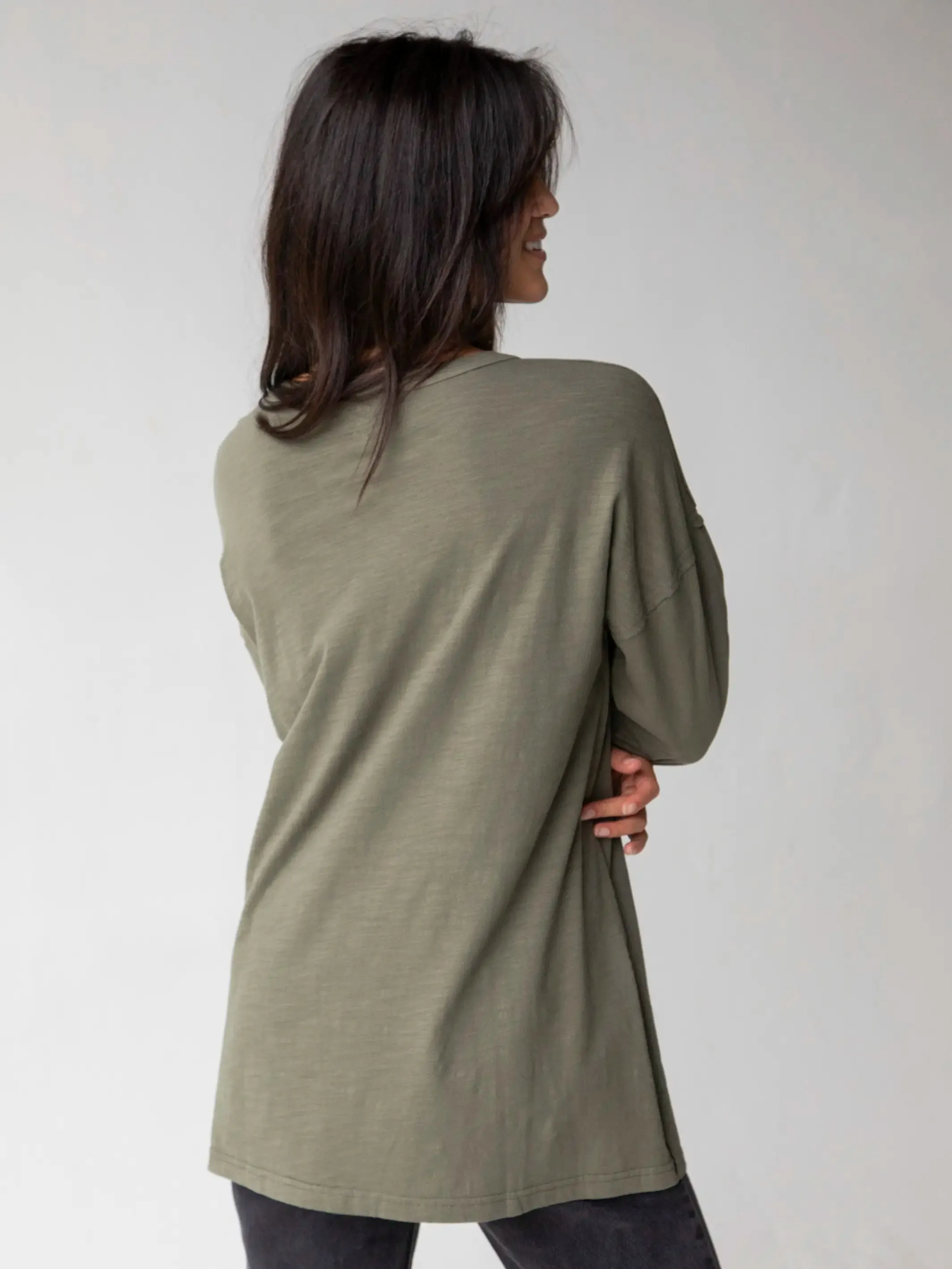 Hang Around Tunic - Dark Olive