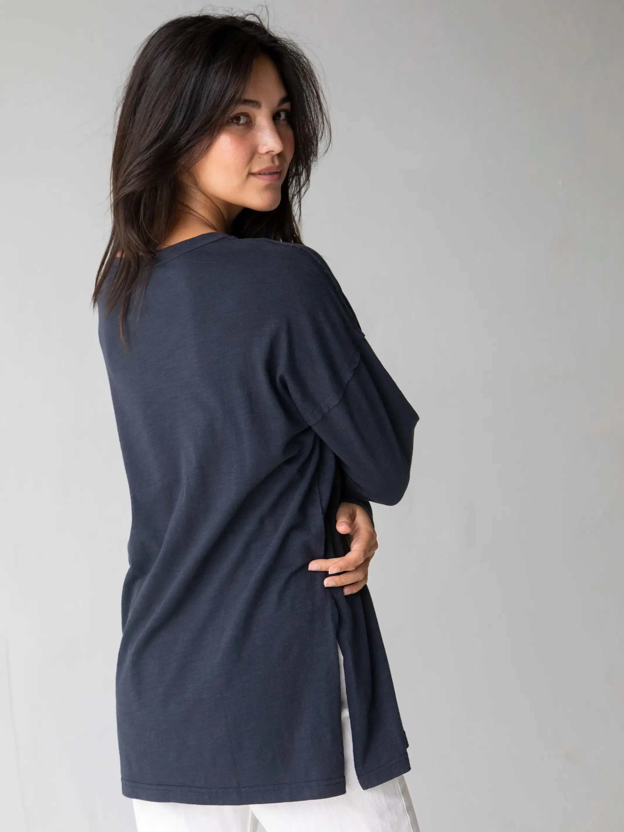 Hang Around Tunic - Navy