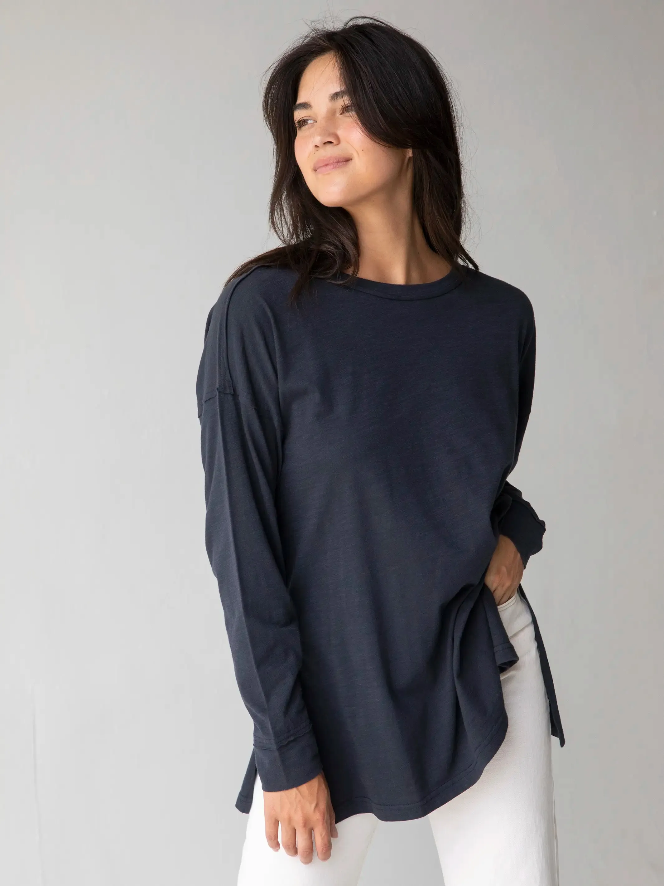 Hang Around Tunic - Navy