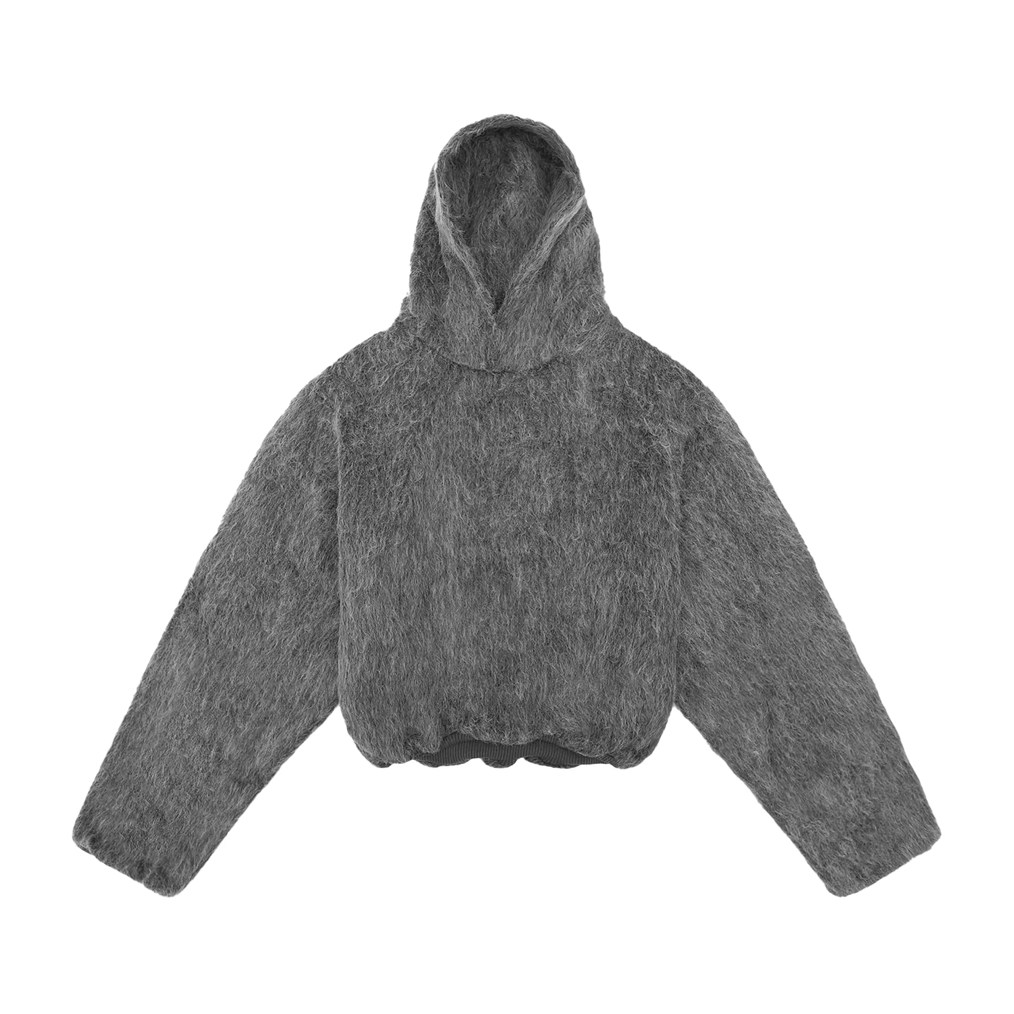 Heliot Emil Pantheon Alpaca Hoodie Black/Grey