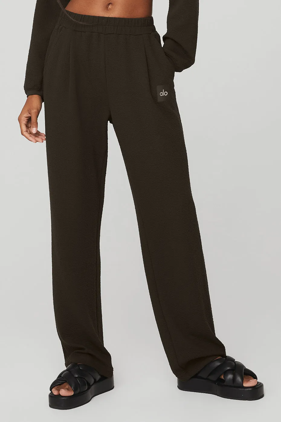 High-Waist Tailored Sweatpant - Espresso